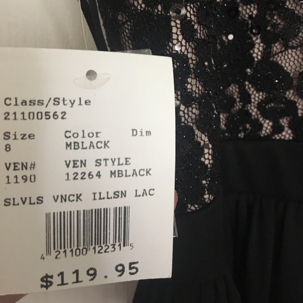 David Bridal Black Sequin Lace Dress. Never Used. - Picture 3 of 8